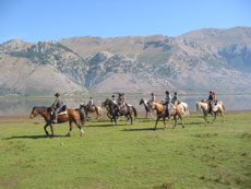 Le groupe sur les plateaux dans les Abruzzes - RANDOCHEVAL