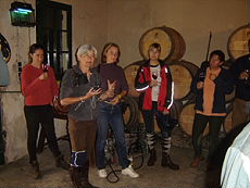 Wine tasting during our horseback holidays in Bordeaux region - Randocheval / Ride in France