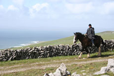 Voyage &eacute;questre au coeur des formations rocheuses particuli&egrave;res du Burren - Randonn&eacute;e &eacute;questre en Irlande - Randocheval