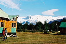 Randonnée équestre en Patagonie, refugio Dickson et glacier