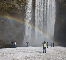 Extension en Islande - Les chutes de Skogafoss - Rando Cheval / Absolu Voyages