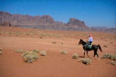 Un des panoramas que vous pourrez admirer durant votre randonn&eacute;e &eacute;questre en Jordanie - D&eacute;couverte du Wadi Rum - Randocheval