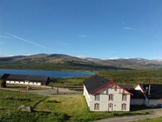 Hjerkinn and hotel and Lake in Norway