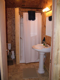 Dakota Sud - Immersion en ranch - int&eacute;rieur du chalet salle de bains : Randocheval