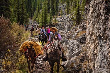 Rando Cheval - Voyage à cheval dans les Rocheuses à Banff CANADA