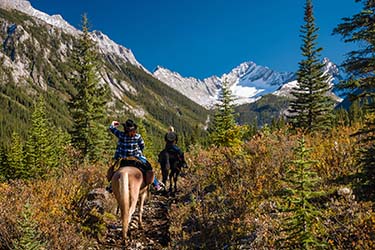 Randonnées à cheval dans l'ouest du Canada