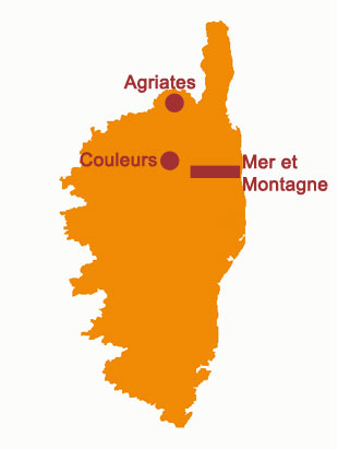 carte des randonnées équestres en Corse (France) - randocheval