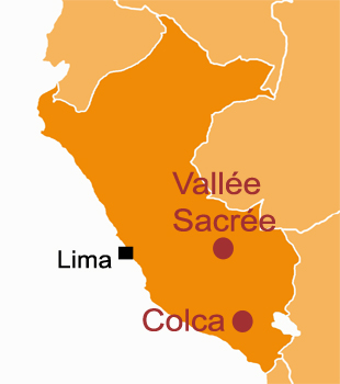 carte randonnée équestre au Pérou - randocheval
