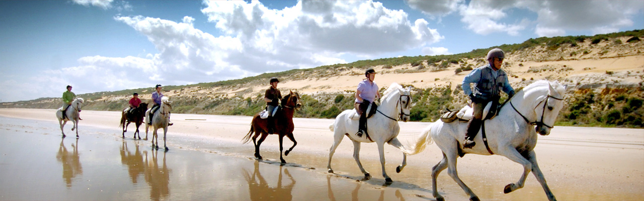 Balade à cheval sur la plage en Andalousie - Andaluciamia