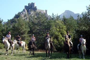 Rando Cheval en Pays Cathare en FRANCE - Voyage à cheval dans les Pyrénées