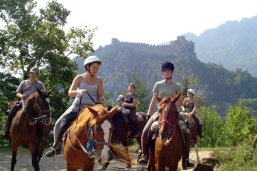 Rando Cheval en Pays Cathare en FRANCE - Voyage à cheval dans les Pyrénées