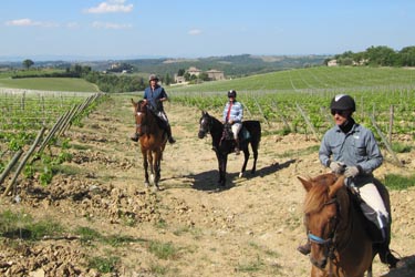 Voyage à cheval en Toscane dans la vallée du Chianti - Randonnée équestre organisée par Randocheval