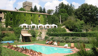 Randonnée équestre en Italie, Château en Toscane - RANDOCHEVAL