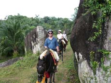 A cheval dans les plantations de palmiers à huile au Sri Lanka - Voyage Randocheval